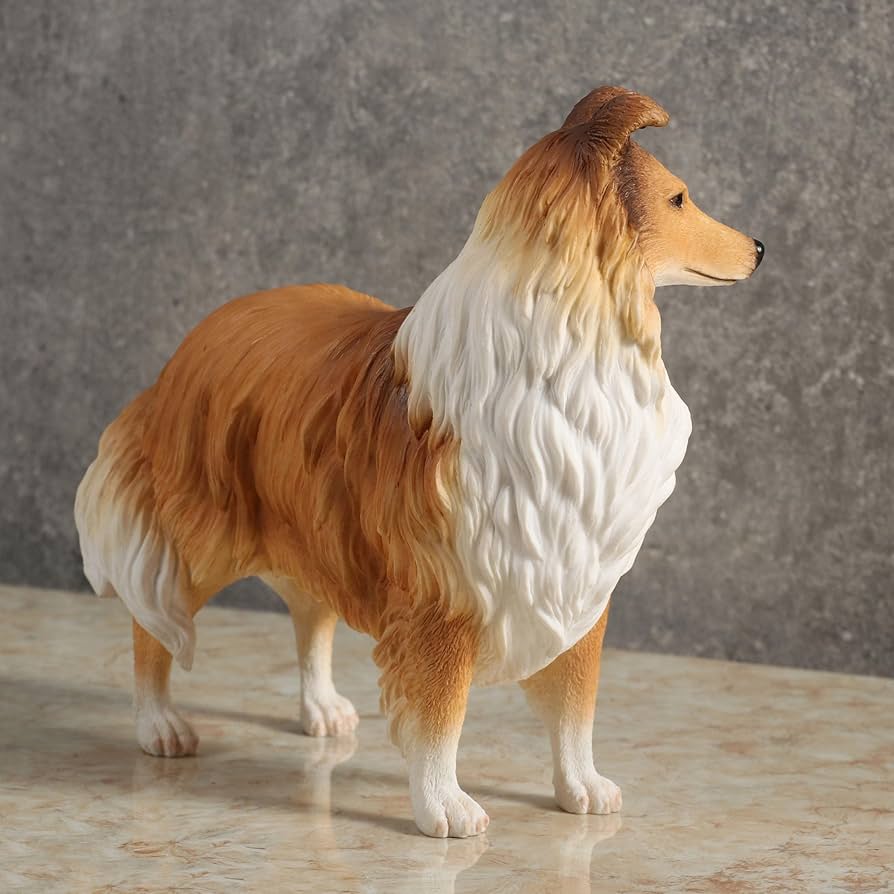 イヌ　いぬ　犬　ラフコリー　陶器　置物　インテリア　工芸品　美術品　A2576 イヌ いぬ 犬 ラフコリー 陶器 置物 インテリア 工芸品 美術品